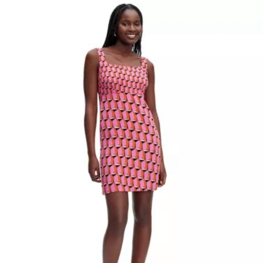 DVF X Target Shift Pink Geo Dress
